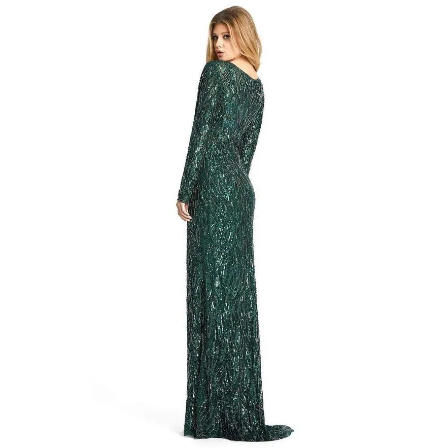 5451 SEQUINED SHEATH EVENING GOWN
