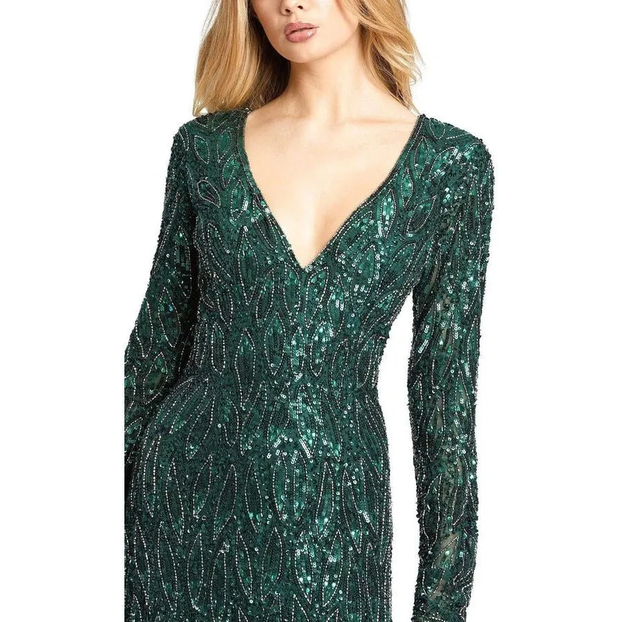 5451 SEQUINED SHEATH EVENING GOWN