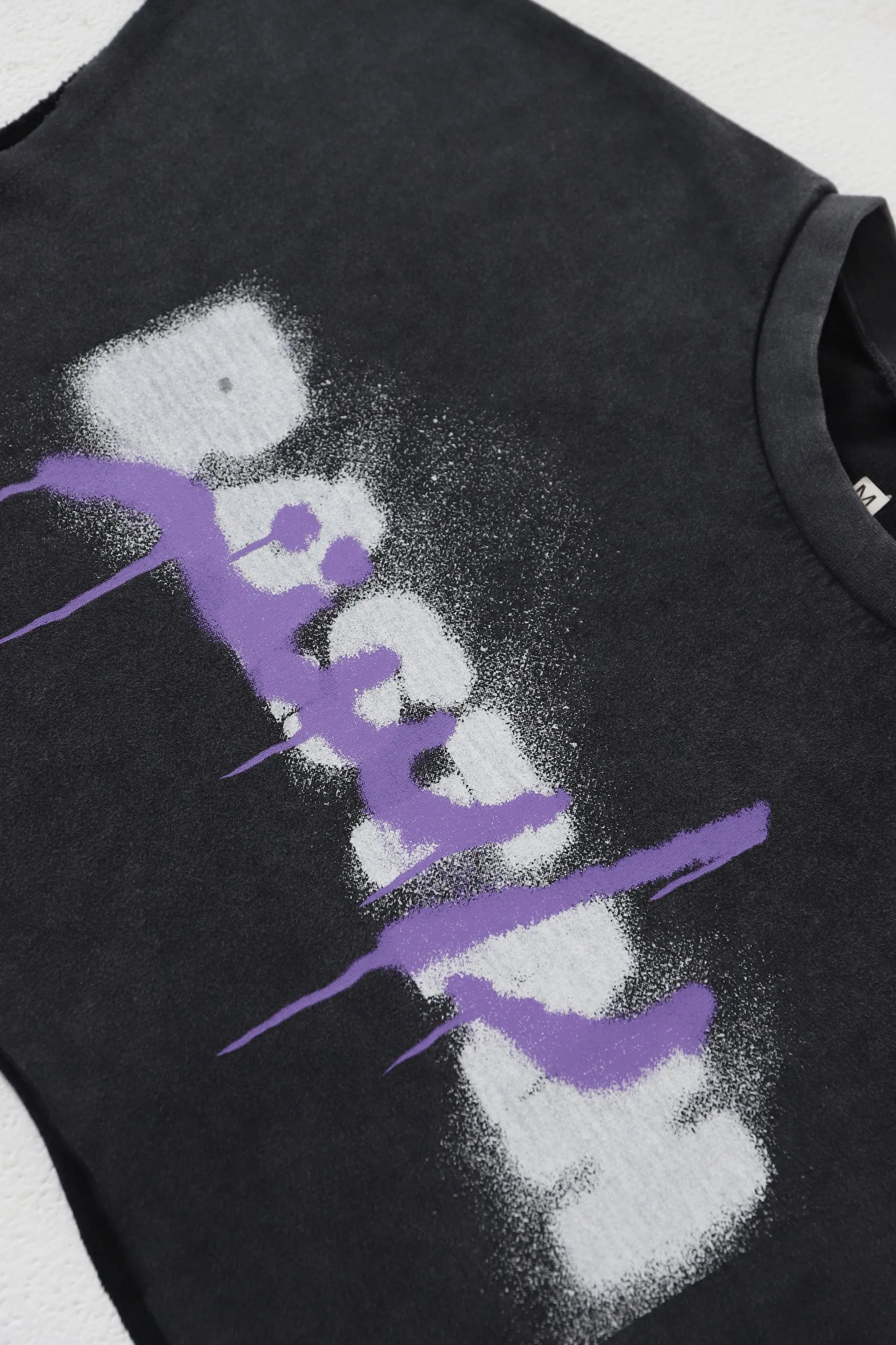 ACID WASH LOGO CROP TOP