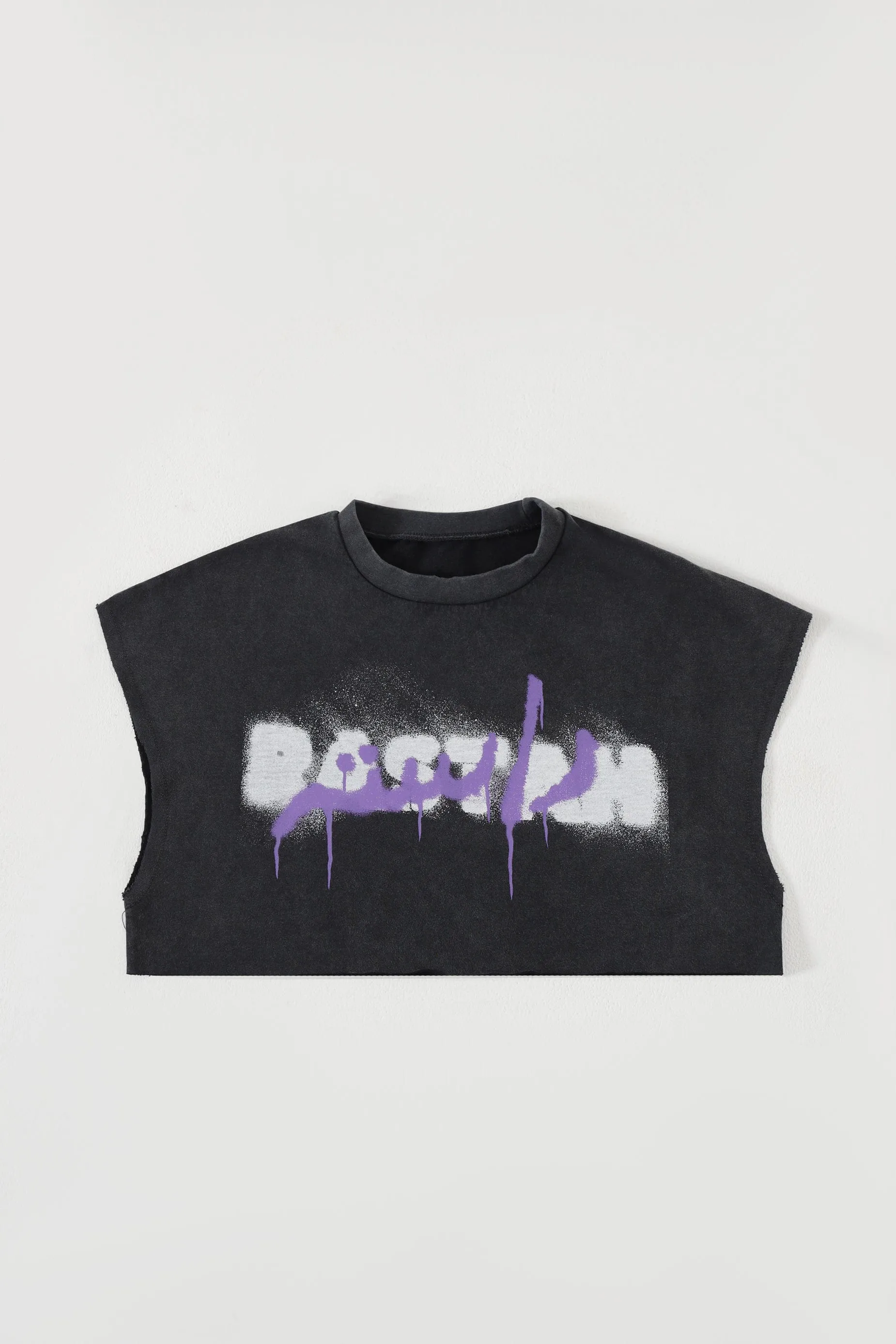ACID WASH LOGO CROP TOP