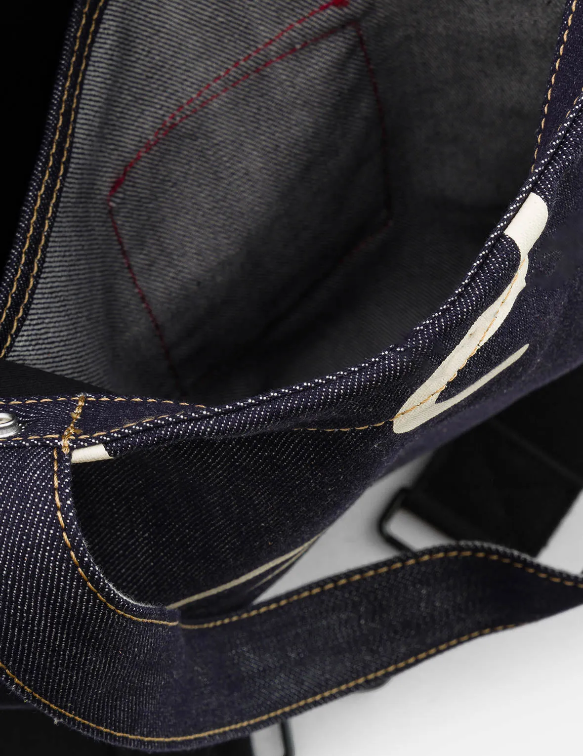 Allover Seagull Print Denim Bag