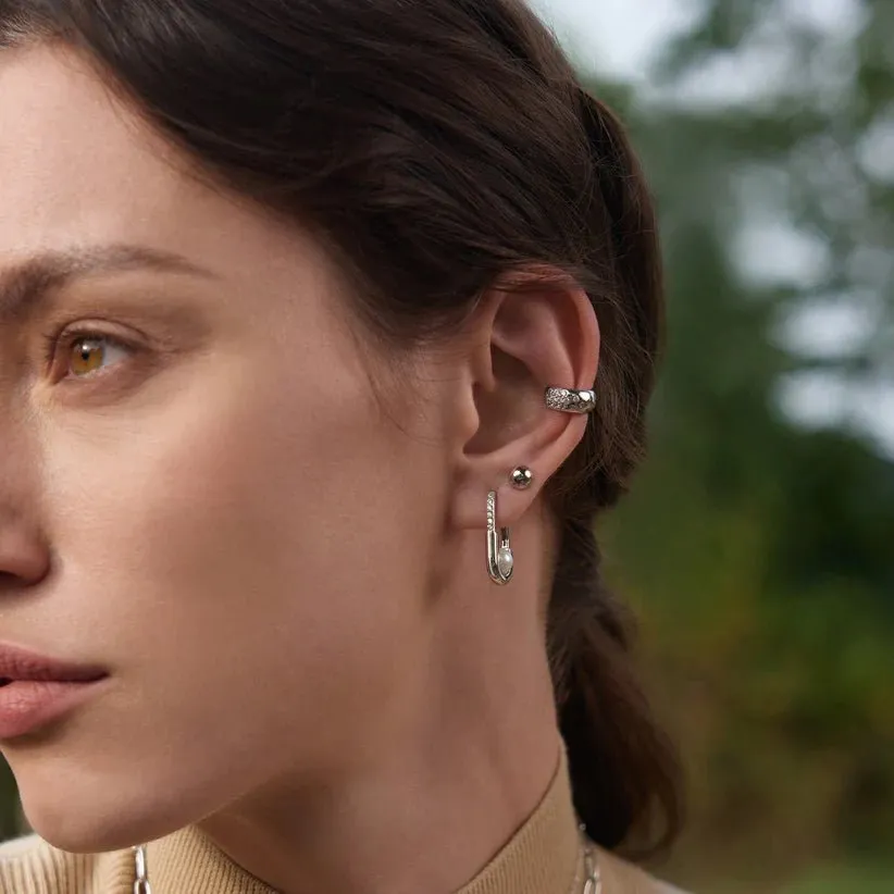 Ania Haie Gold Pearl Barbell Earrings E054-02G