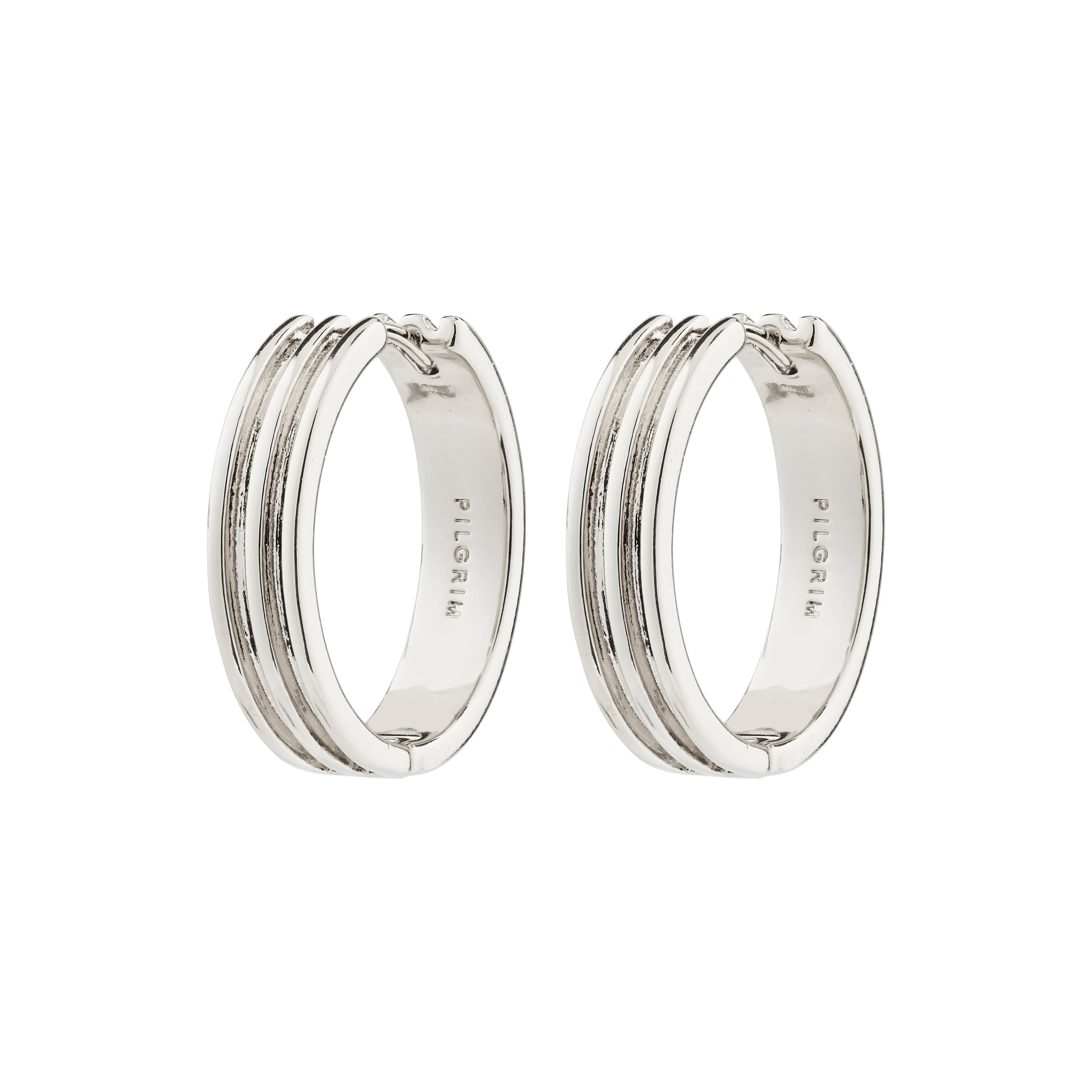 BENNETT recycled hoop earrings silver-plated