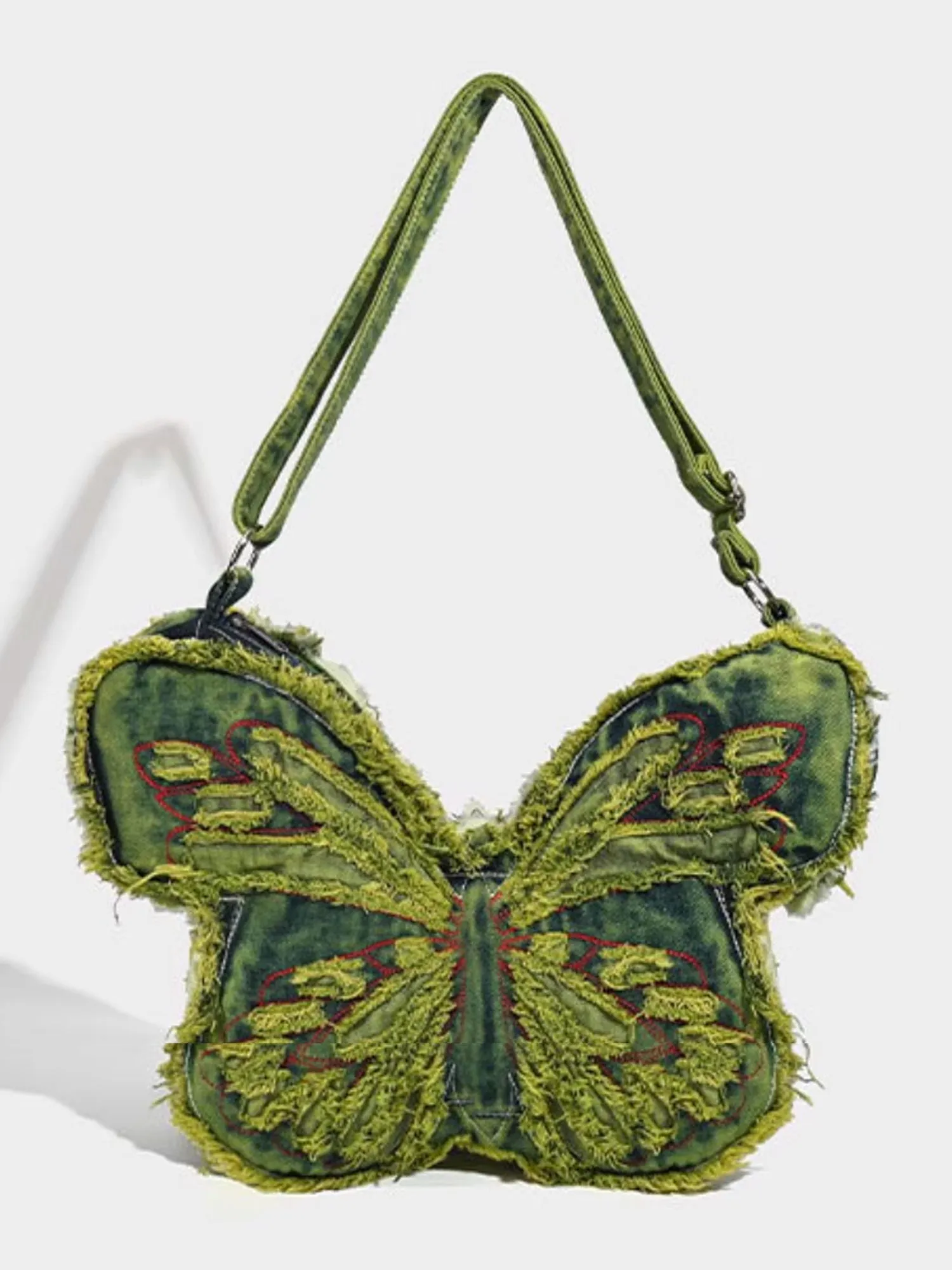 Butterfly Shaped Denim Distressed Vintage Backpack BP001
