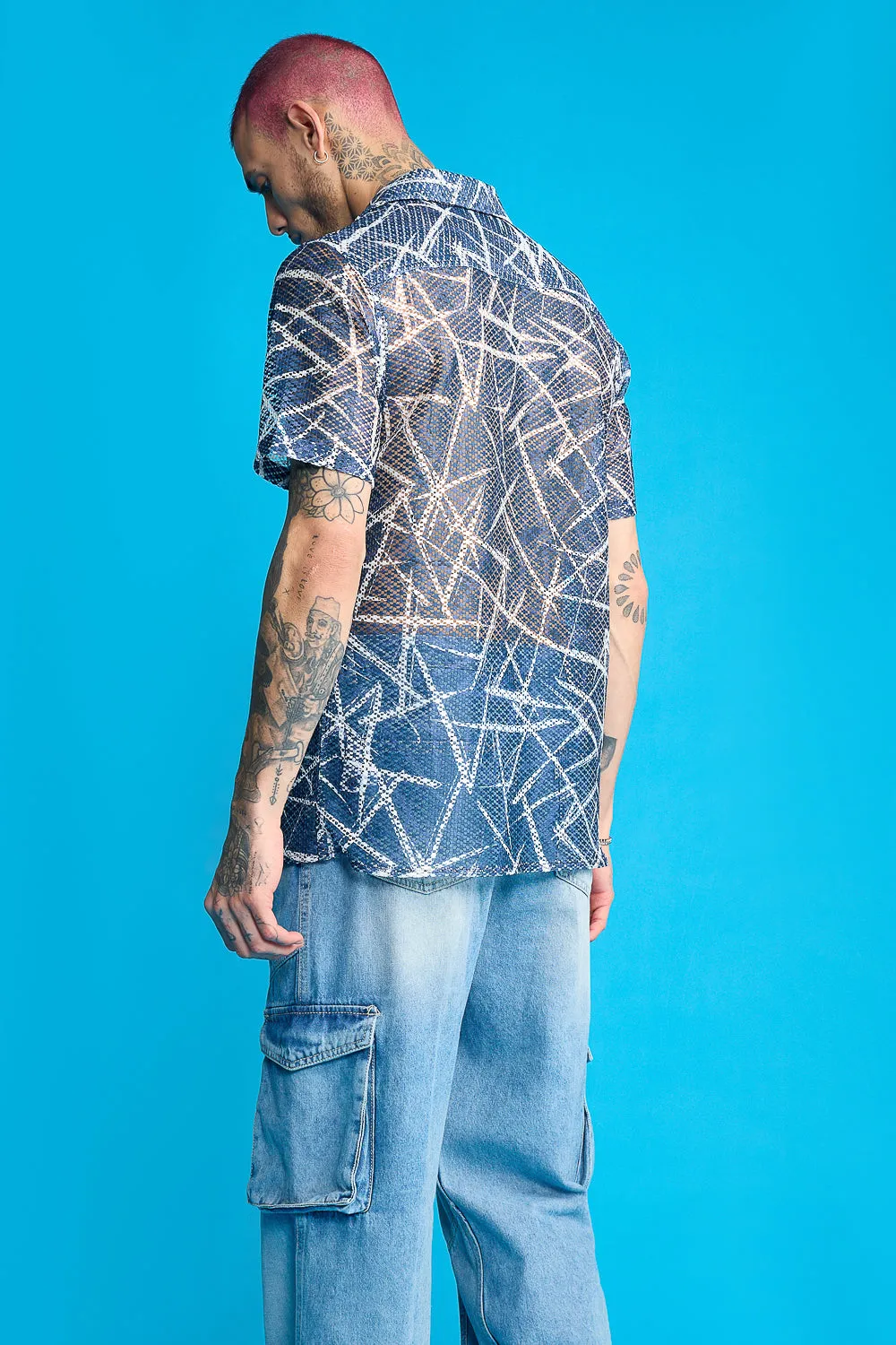 Chalk Lines Mesh Shirt