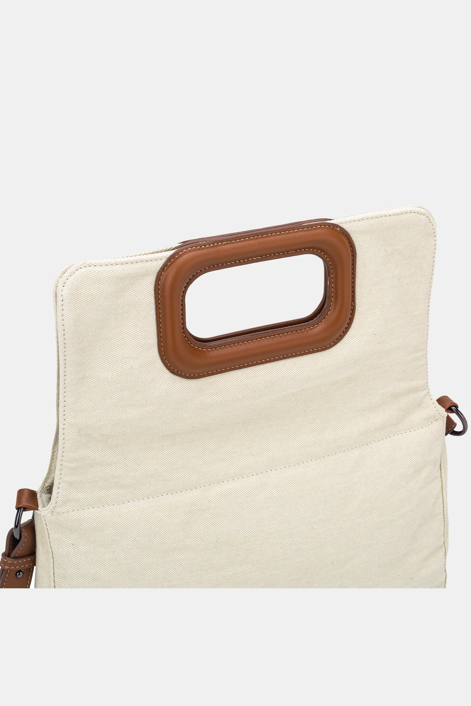 CLUTCH BAG (ESME DENIM)  PALE FLAX
