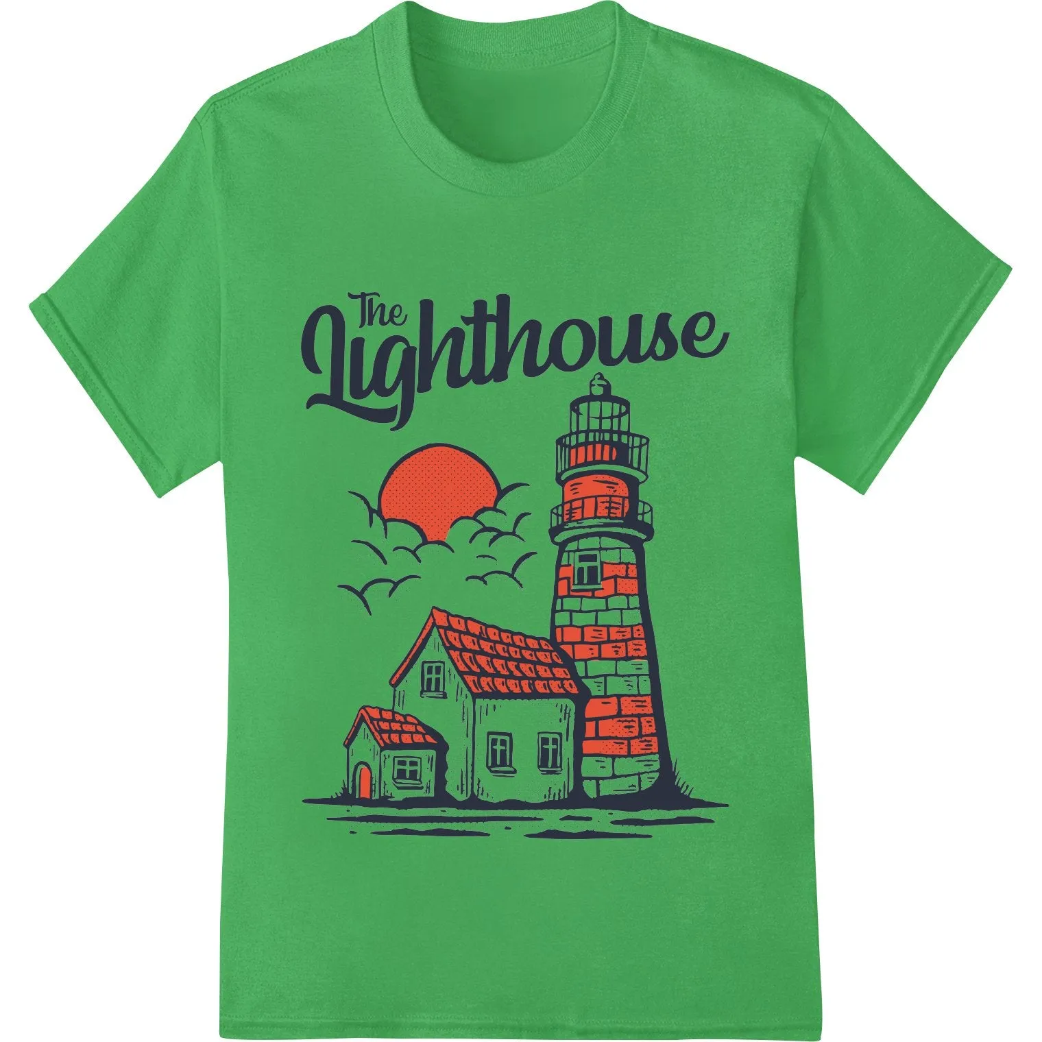 Coastal Lighthouse Charm: Nautical Heat Transfer Design