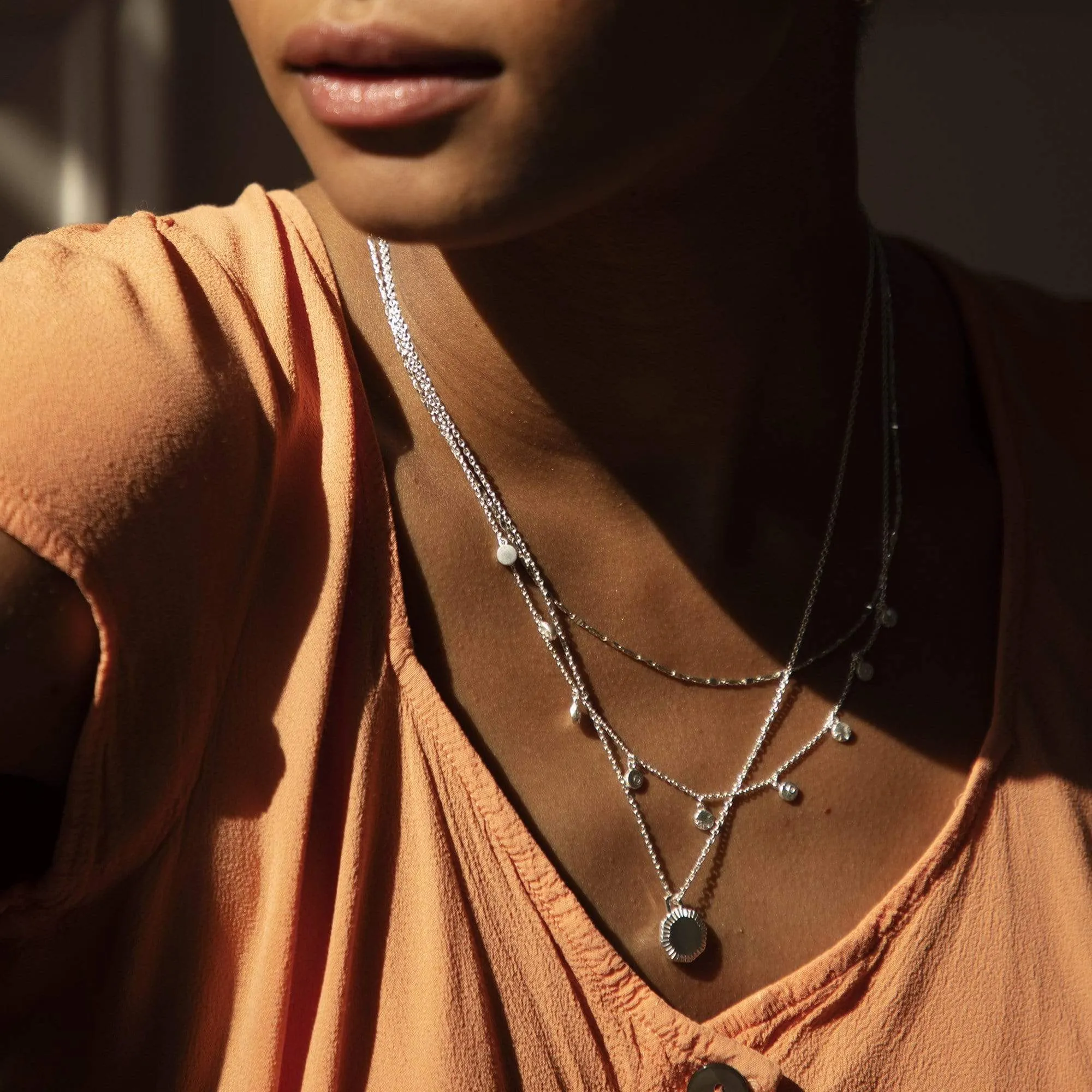 Estée Lalonde Mini Octagonal Necklace Sterling Silver