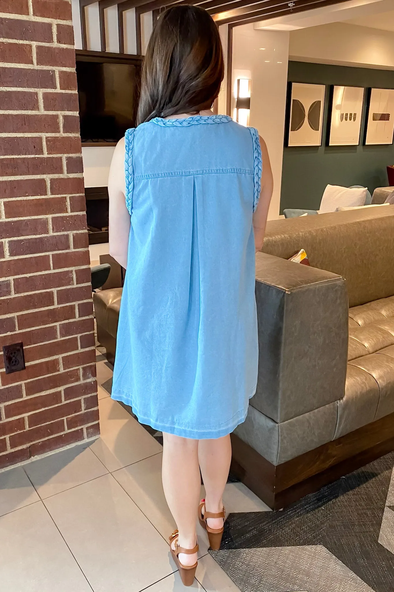Extreme Conditions Braided Denim Dress
