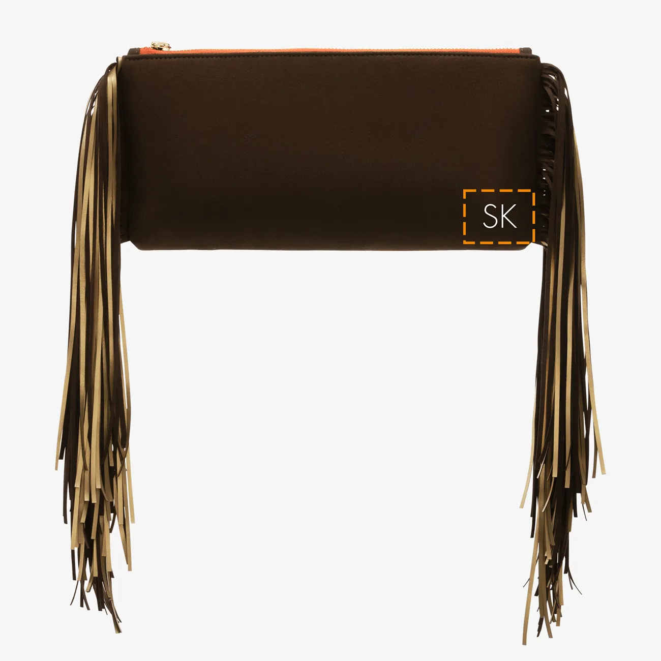 Fringe Clutch "Chocolate Brown"
