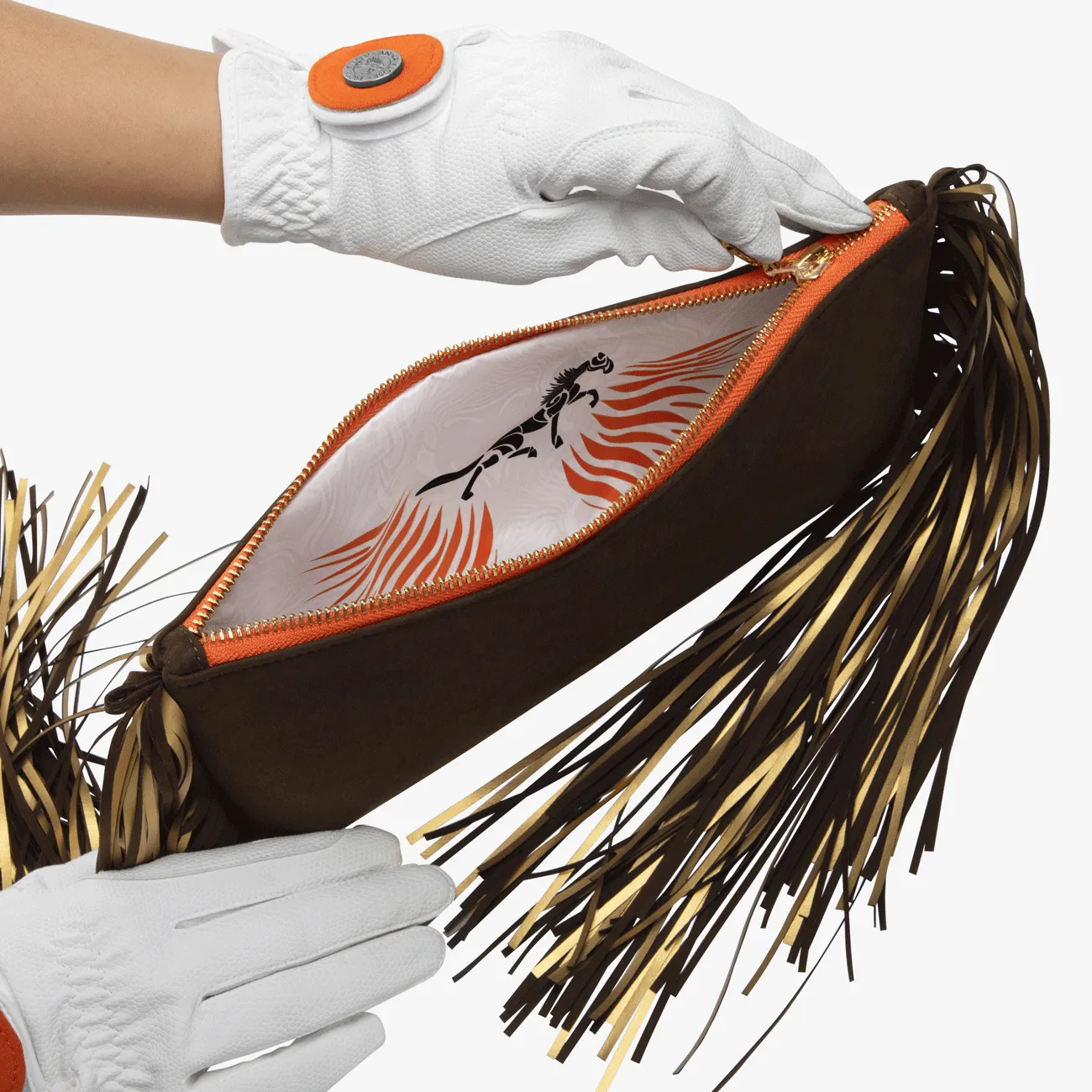 Fringe Clutch "Chocolate Brown"