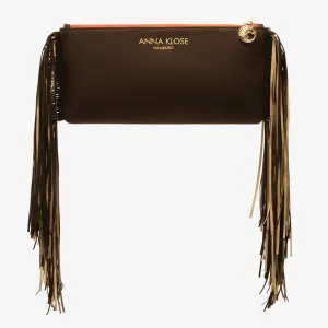 Fringe Clutch "Chocolate Brown"