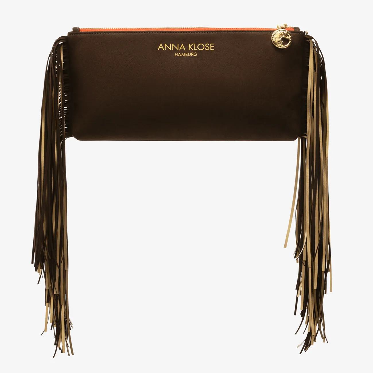 Fringe Clutch "Chocolate Brown"