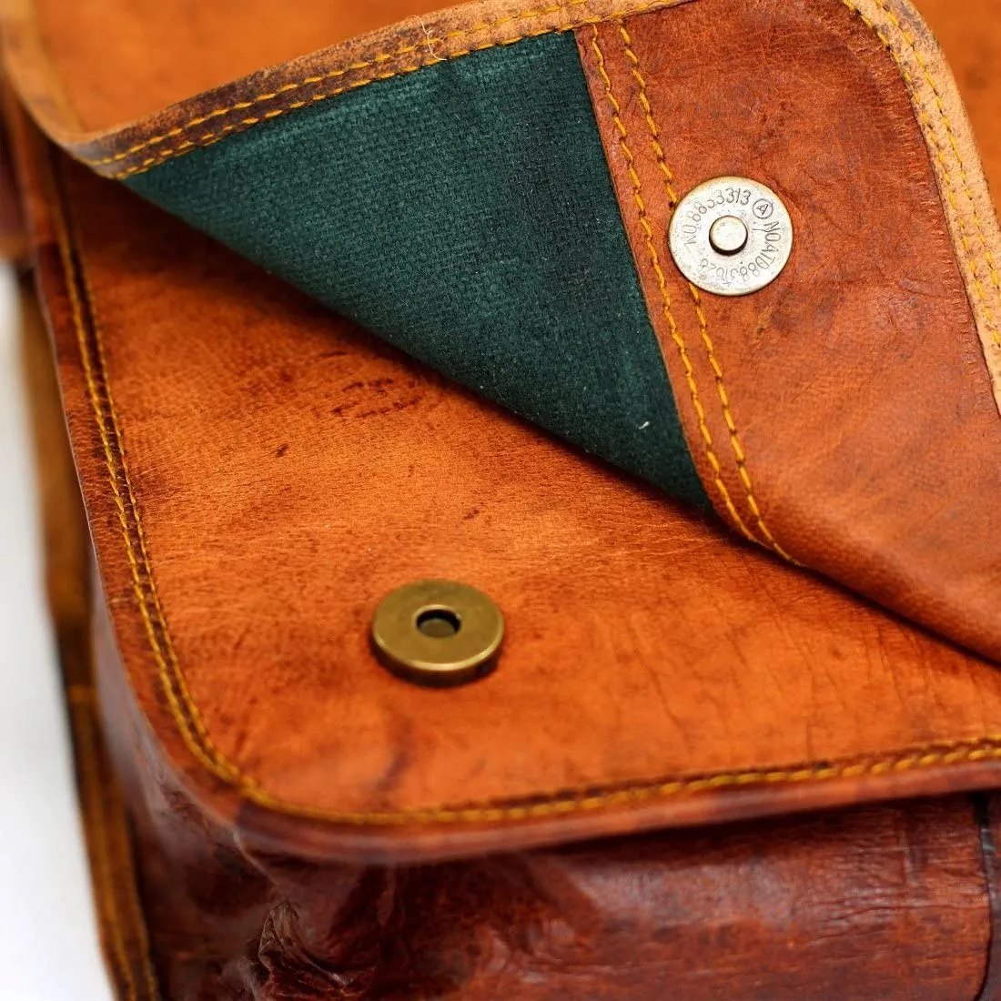 Genuine Leather Laptop Office Messenger Bag