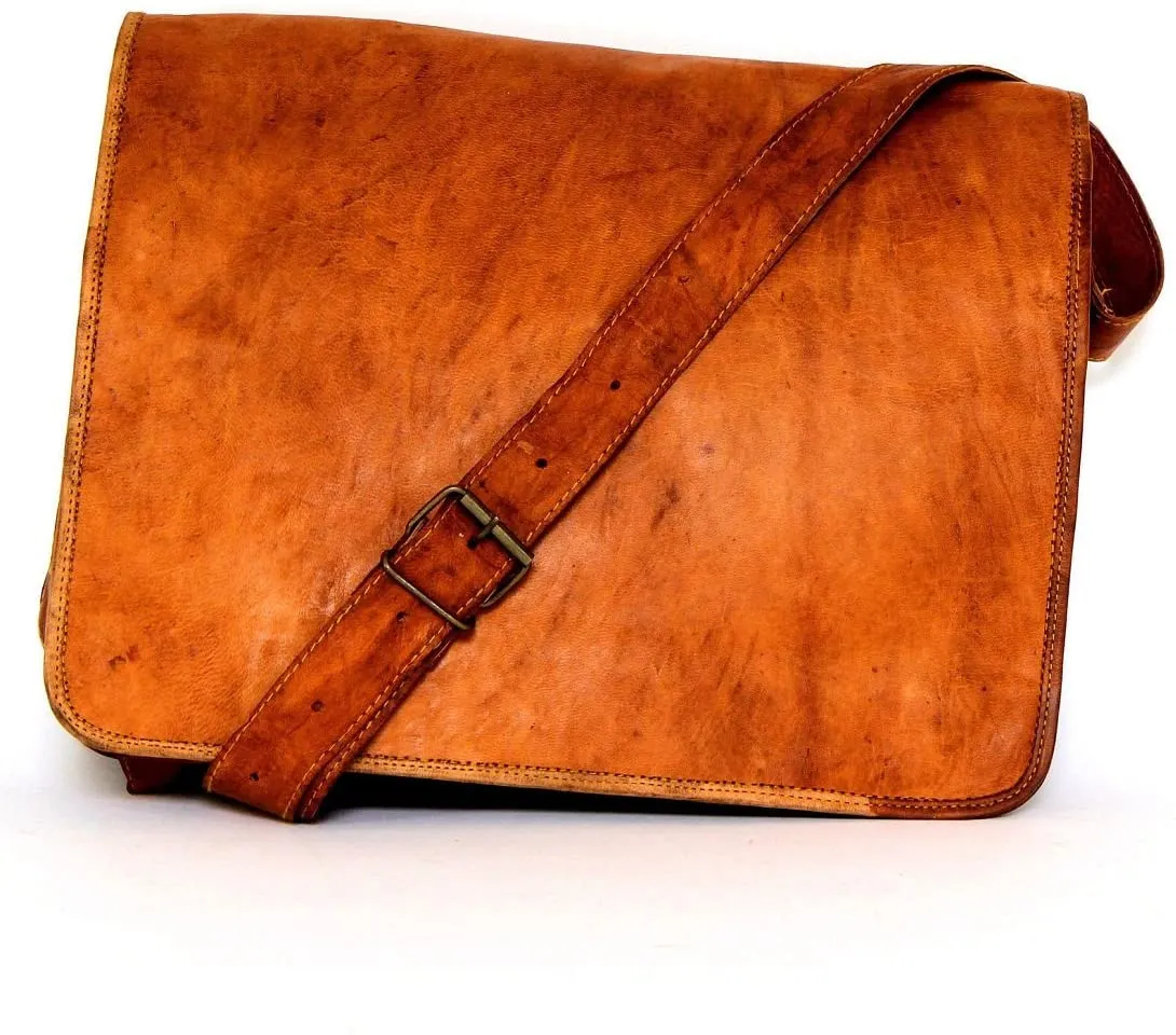 Genuine Leather Laptop Office Messenger Bag