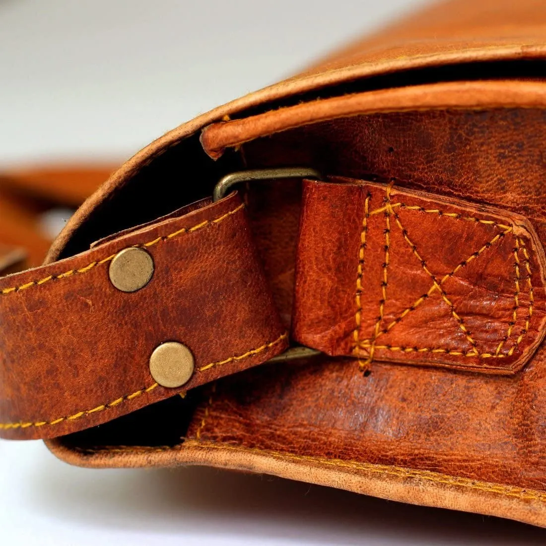 Genuine Leather Laptop Office Messenger Bag