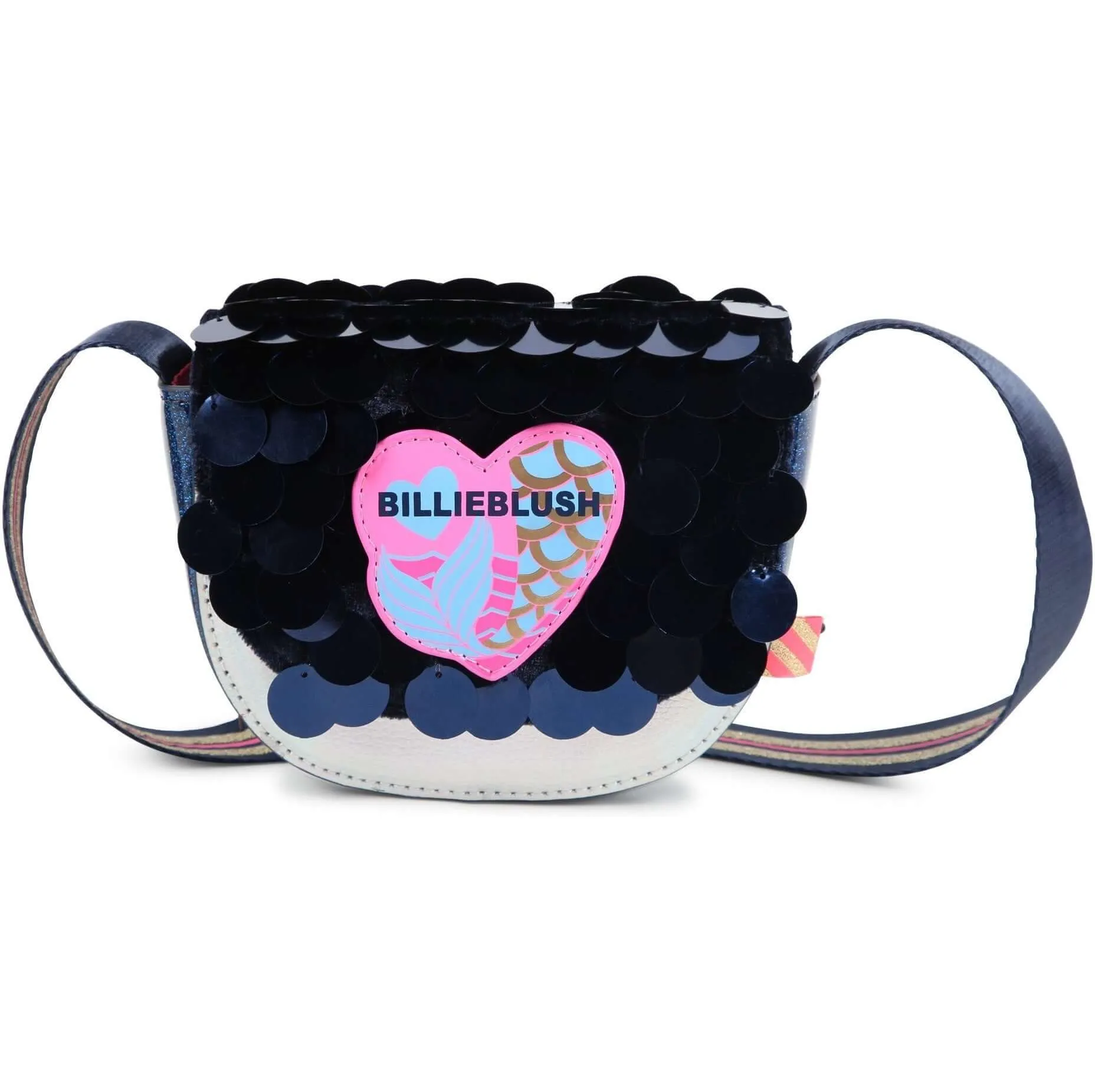 Girls Navy Sequin Bag