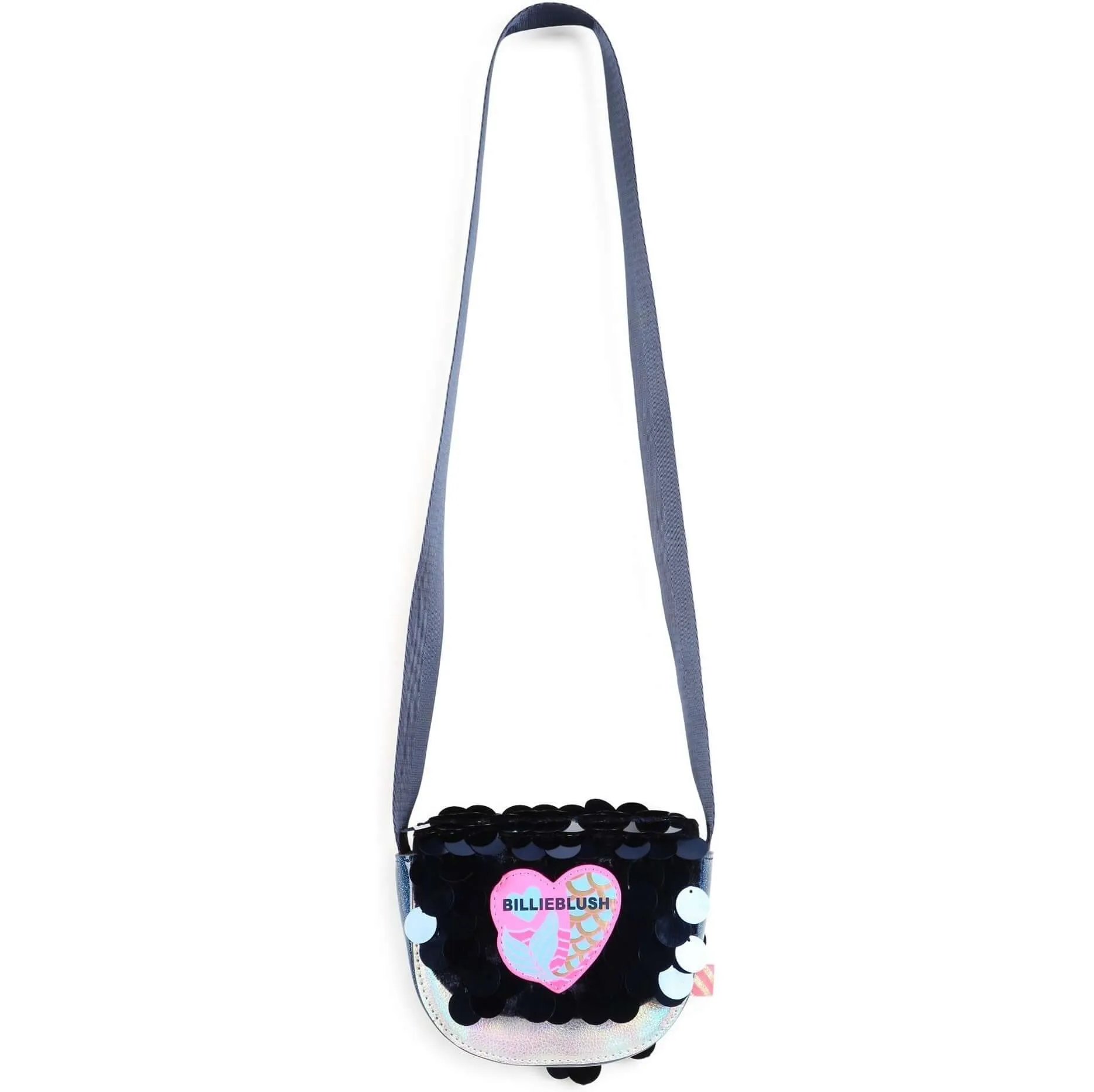 Girls Navy Sequin Bag