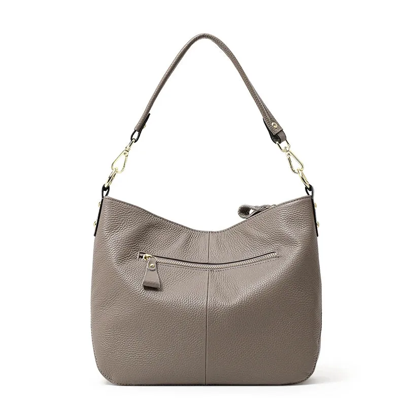Large Capacity Leather Tote Bag – Soft Cowhide Shoulder Bag