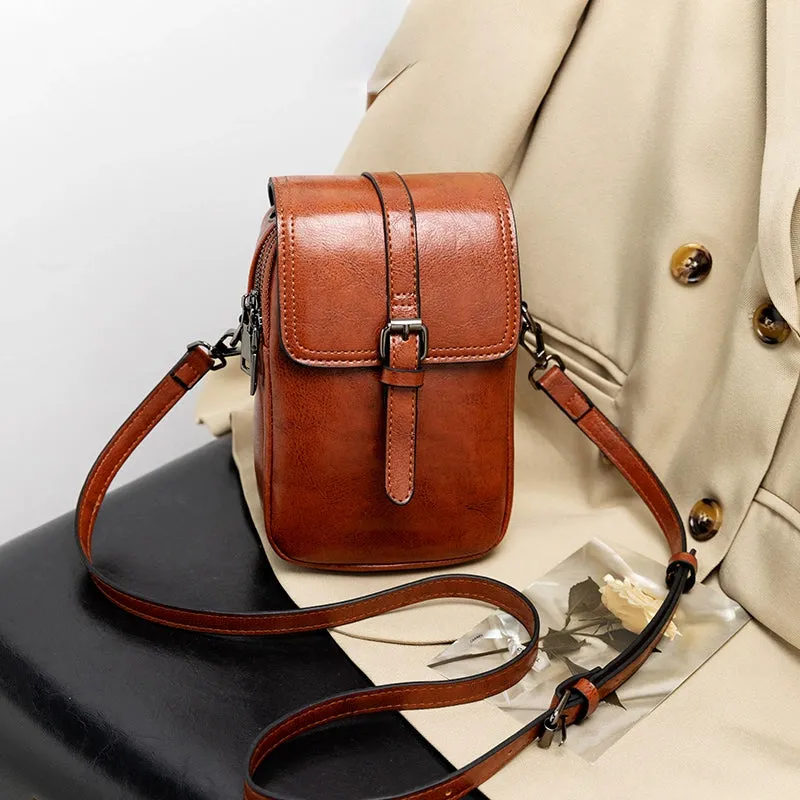 Lightweight Retro Mini Bag Small Satchel Women's Fancy Multi-Layer Phone Bag Crossbody Bag