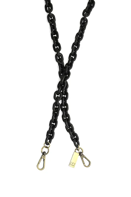 Lucite Cable Chain Strap [Matte Black-LS175-001]