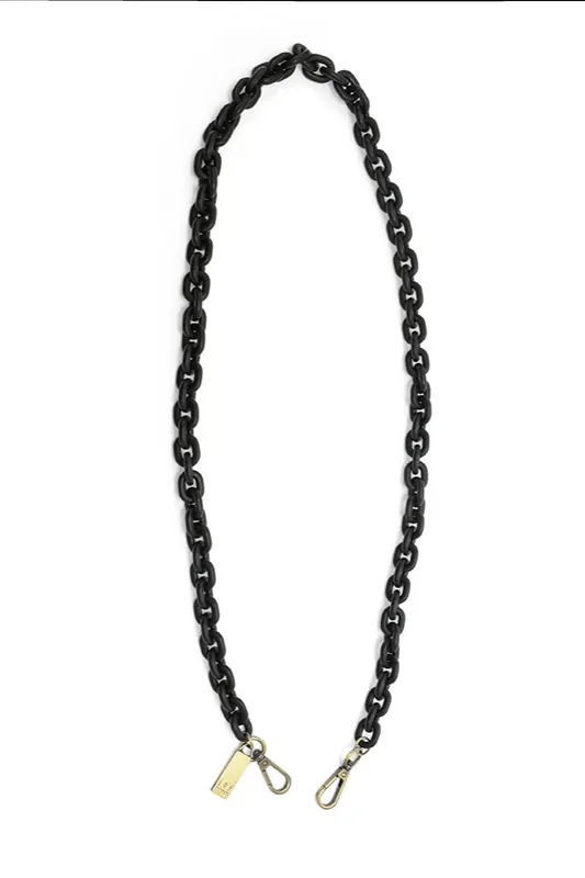 Lucite Cable Chain Strap [Matte Black-LS175-001]