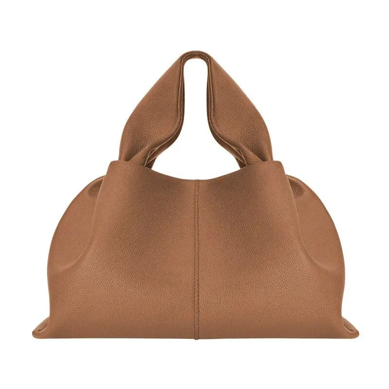 Luxurious Ruched Pleated PU Leather Tote Bag