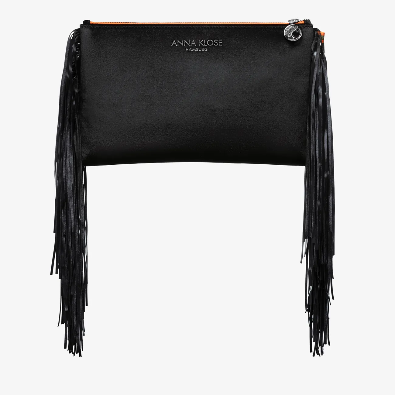 Maxi Fringe Clutch "Starlight Black"