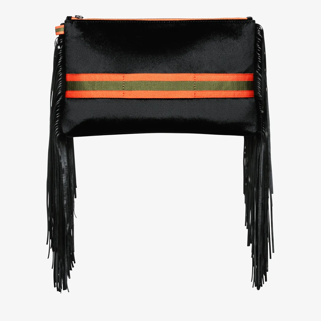 Maxi Fringe Clutch "Starlight Black"