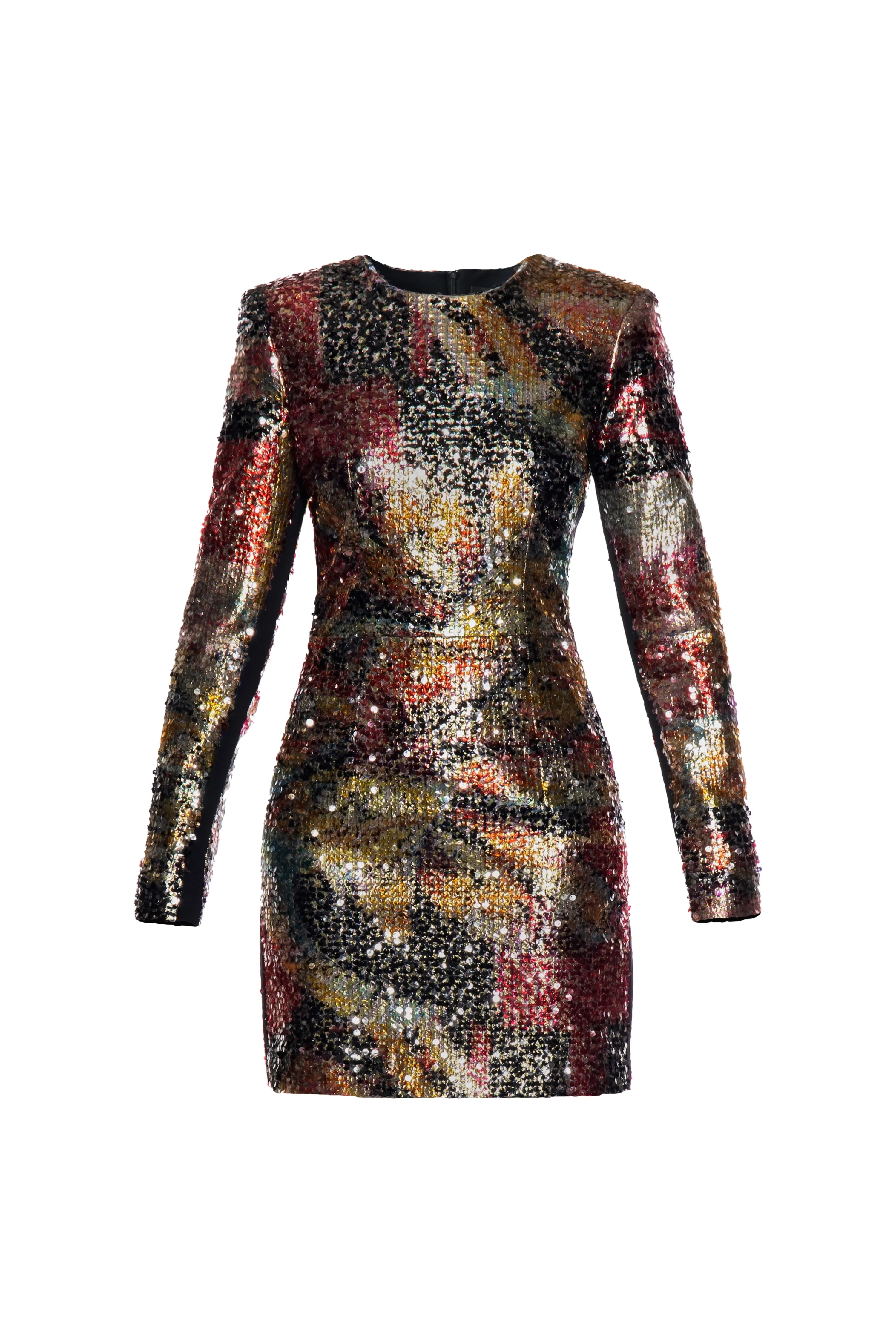 Metallic Sequin Mini Dress