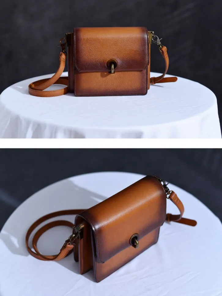 Mini Satchel Bag Retro Brown Satchel Purse Women's Satchel Purse