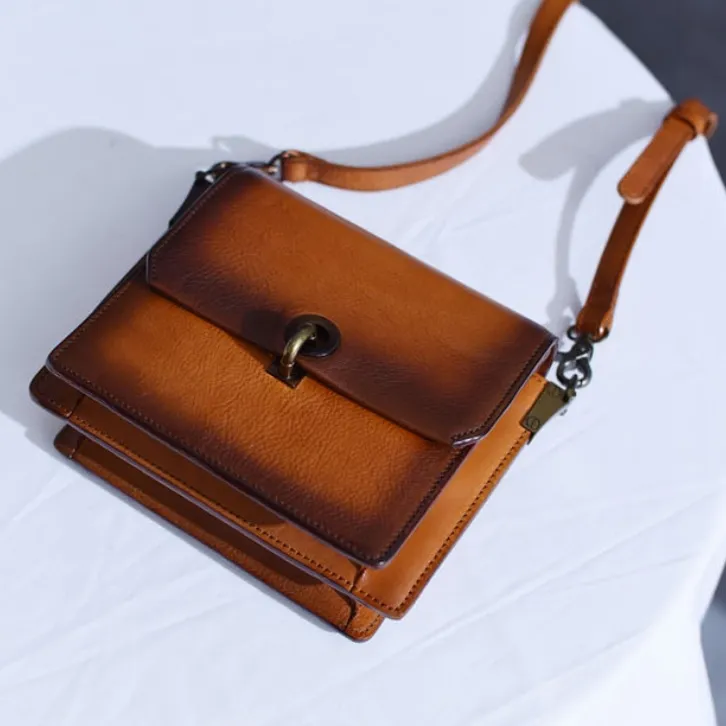 Mini Satchel Bag Retro Brown Satchel Purse Women's Satchel Purse