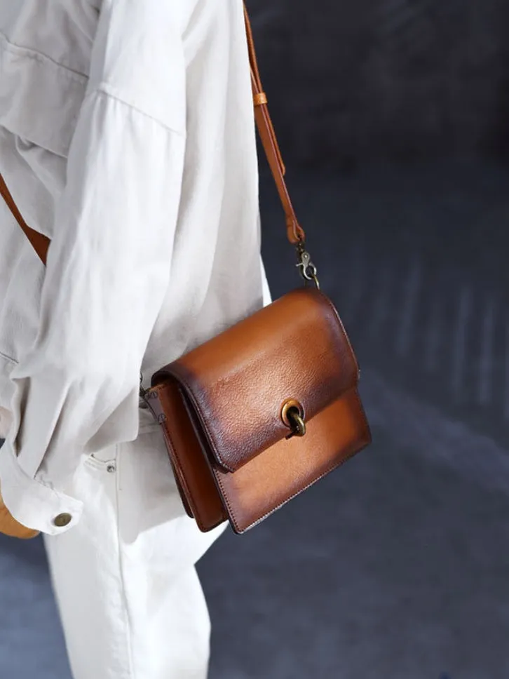 Mini Satchel Bag Retro Brown Satchel Purse Women's Satchel Purse