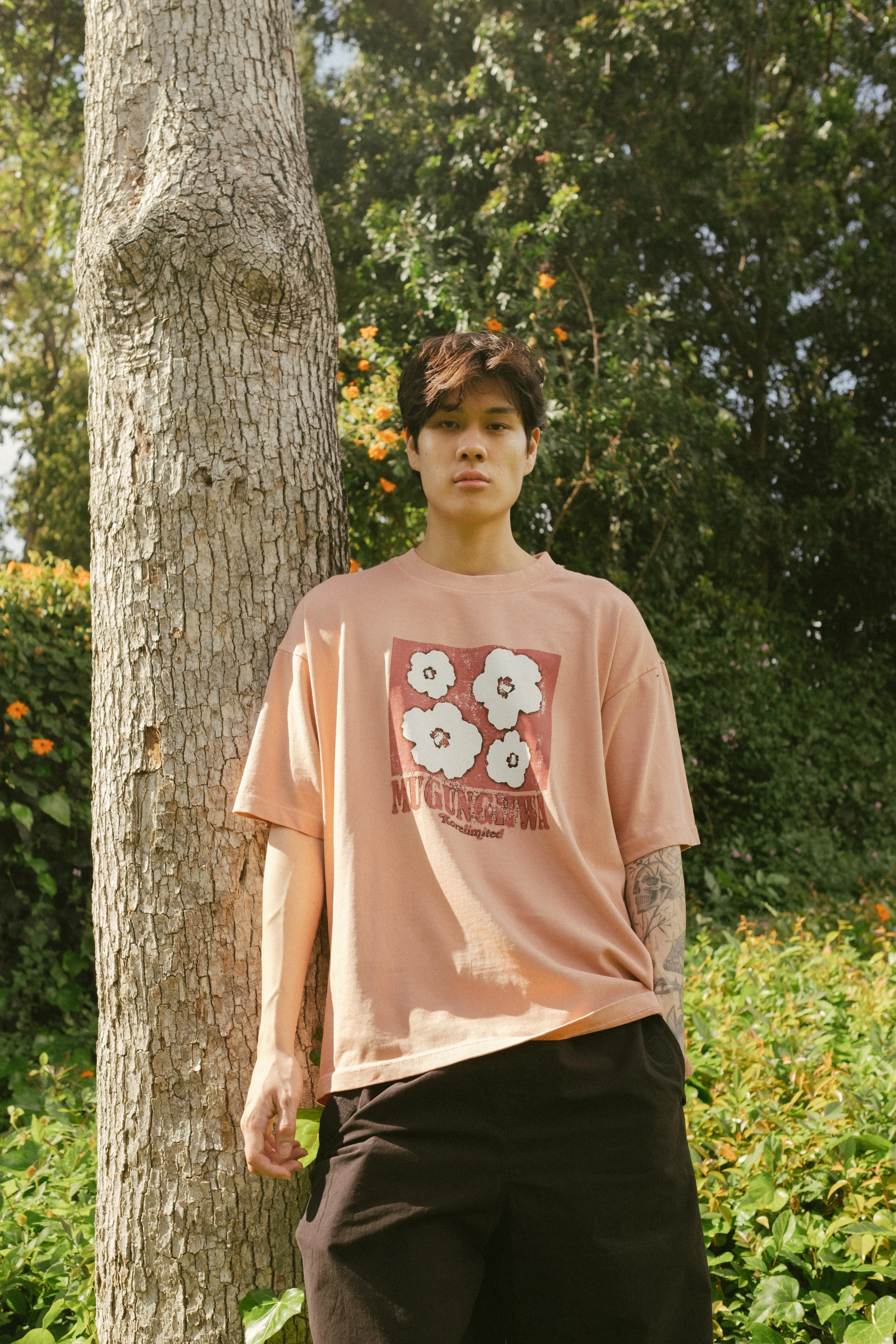 MUGUNGHWA FADE TEE (WASHED PINK)
