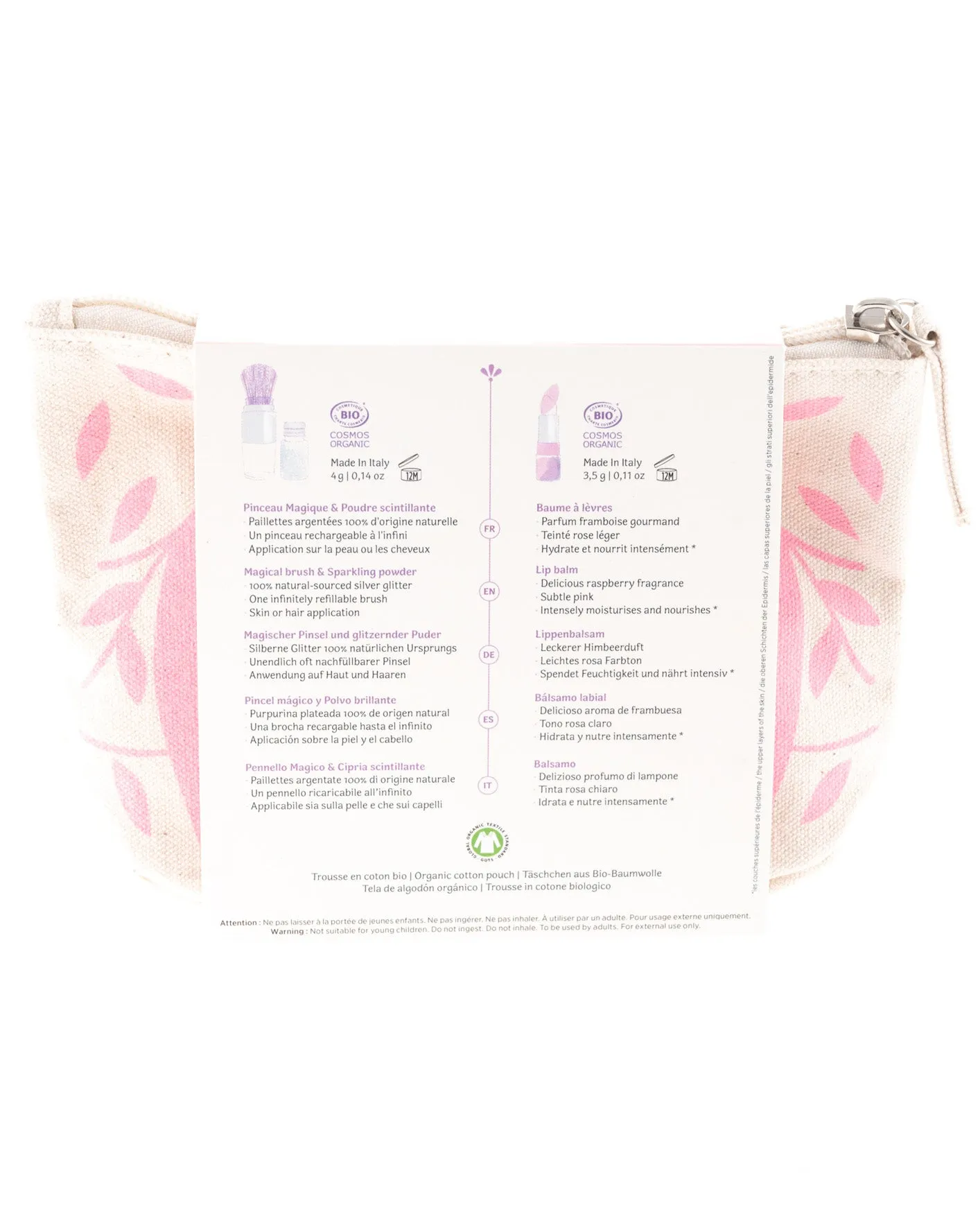 Namaki Sparkling Make Up Pouch - Pink Fox