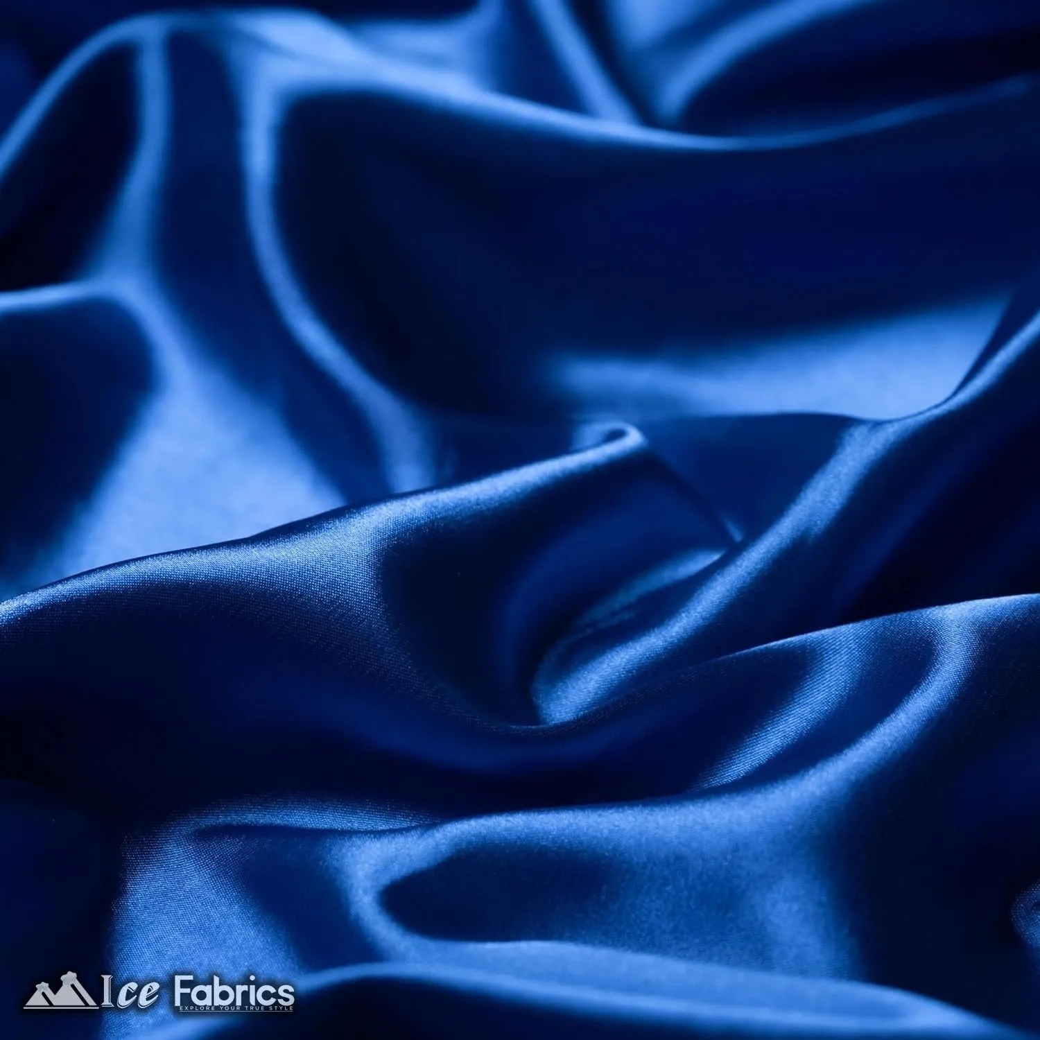 New Shiny Royal Blue Charmeuse Stretch Satin Fabric