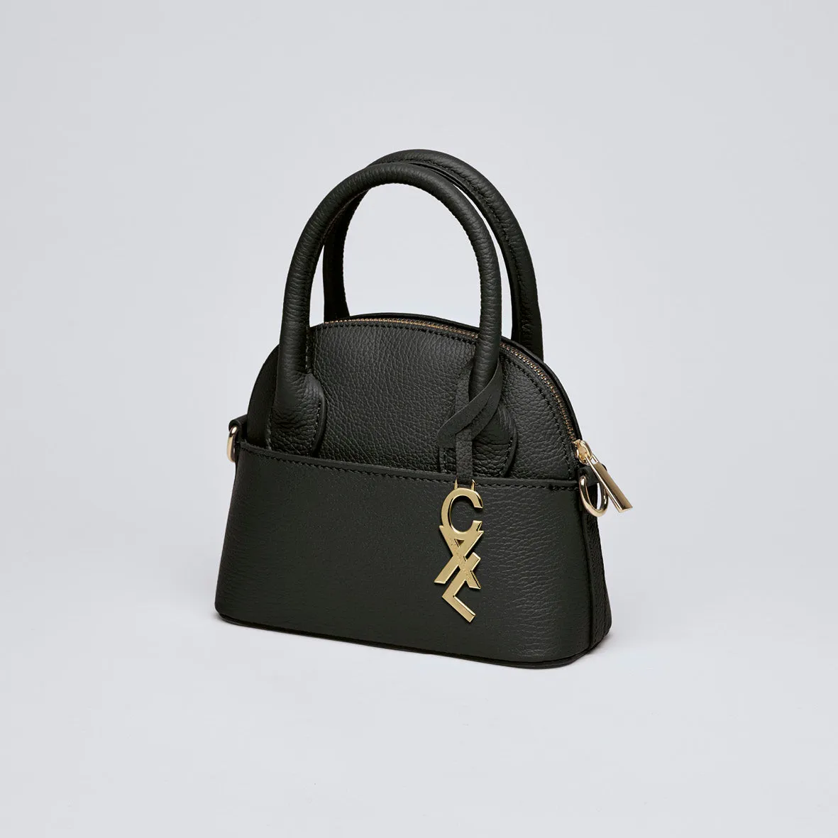 Petit sac bowling Bel-air en cuir