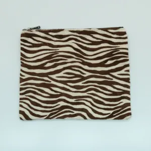 SMALL ZEBRA HAIRCALF CLUTCH