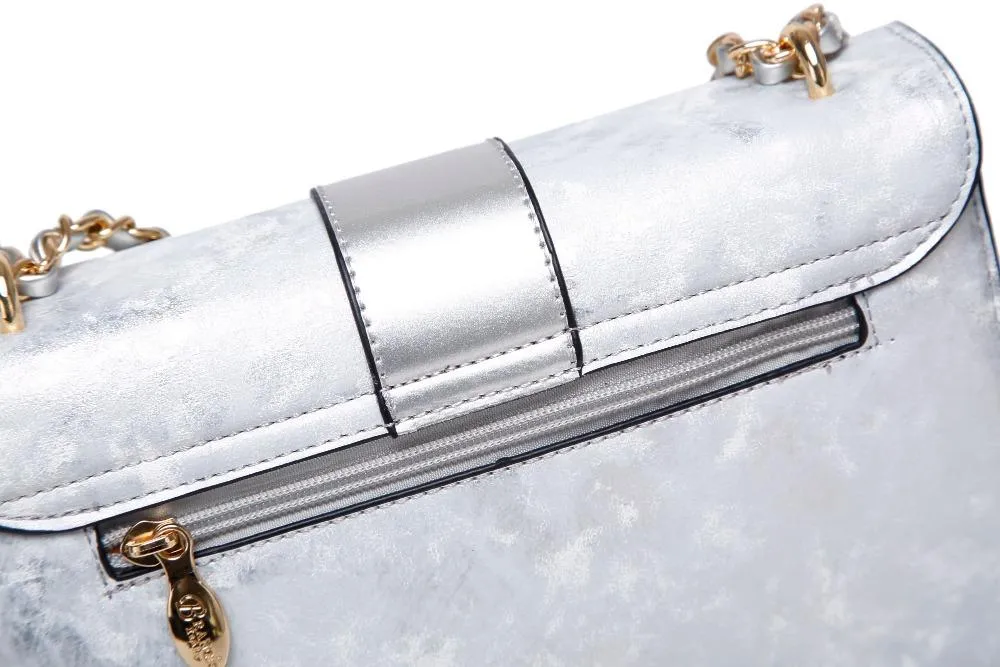 Sparkle of Hearts Crossbody Bag With Sparkling Crystal Strap