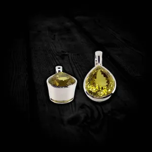 Sterling Silver Pendant with Lemon Topaz