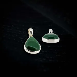 Sterling Silver Pendant with Malachite