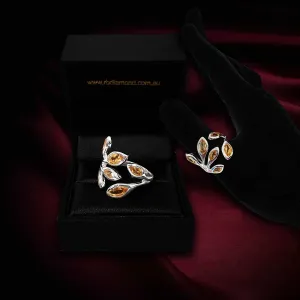 Sterling Silver Ring with Citrine