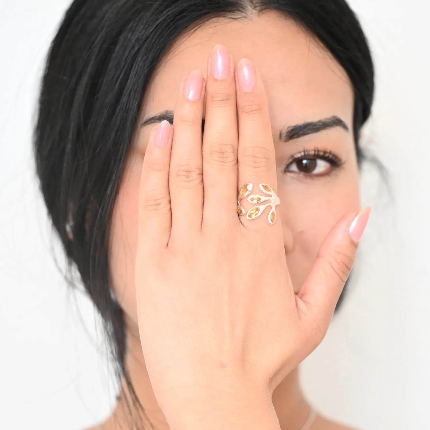 Sterling Silver Ring with Citrine