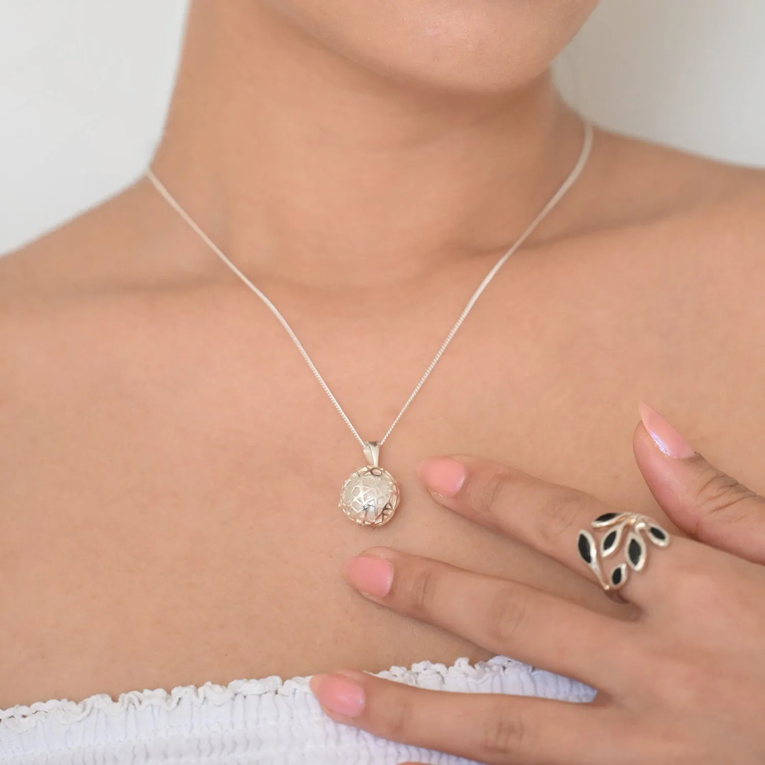 Sterling Silver Ring With Onyx-1pc