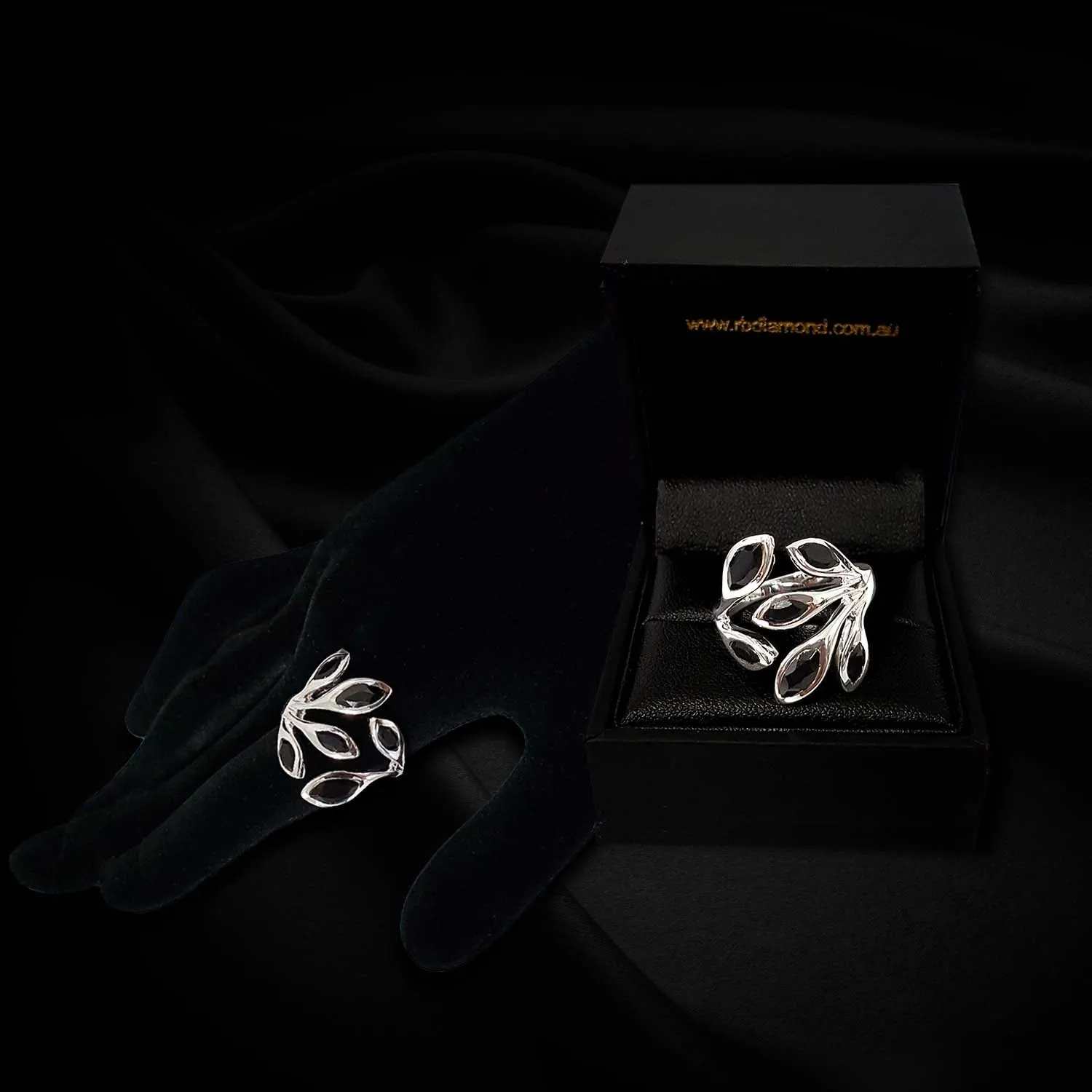 Sterling Silver Ring With Onyx-1pc
