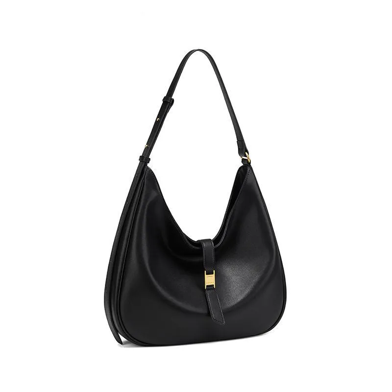 Summer Large Capacity Tote Bag - Black Shoulder & Crossbody Bag for Women
