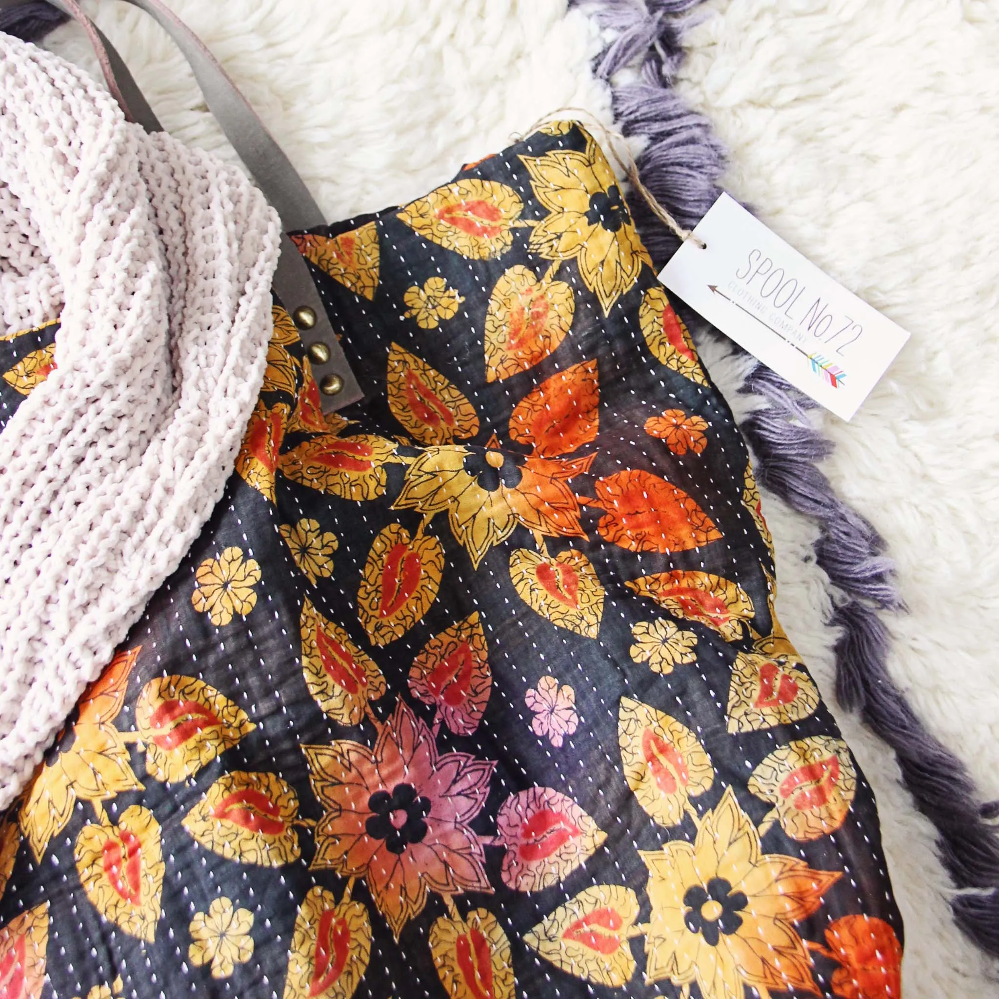 Sweet Stitch Tote in Mustard