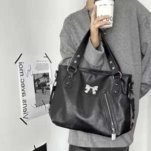 TAVIMART  -  High-capacity Casual Trendy Women's Handbags Y2k Aesthetic Vintage All Match Tote Bags Transparent Fashion Shoulder Underarm Bag