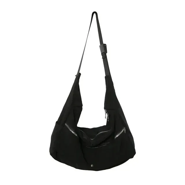 TAVIMART  -  High-capacity Solid Simple Cargo Crossbody Bag Women Casual Fashion Handbags Korean All Match Y2k Aesthetic Shoulder Bags Trendy