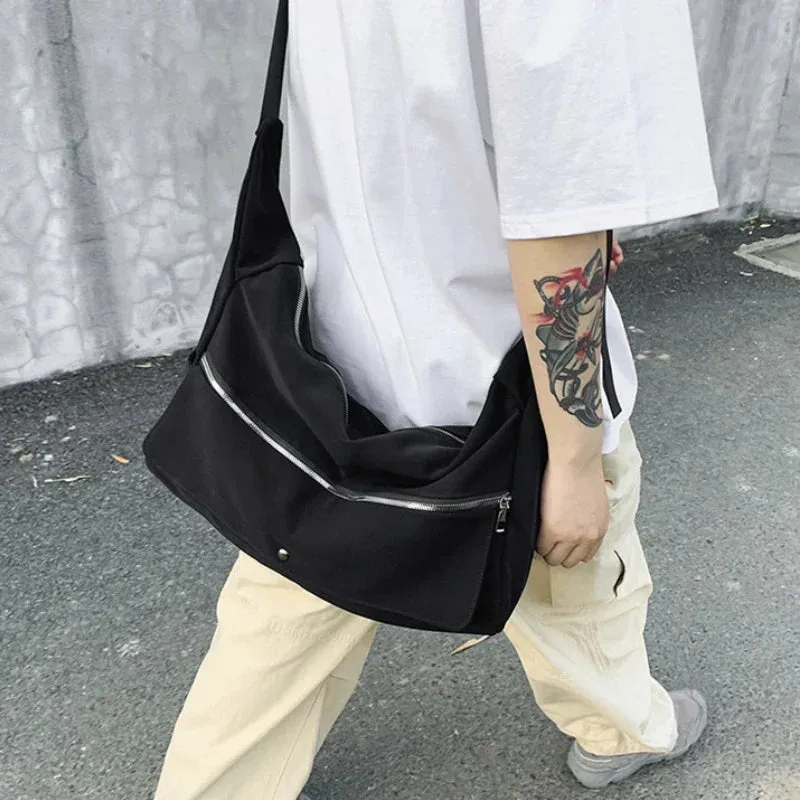 TAVIMART  -  High-capacity Solid Simple Cargo Crossbody Bag Women Casual Fashion Handbags Korean All Match Y2k Aesthetic Shoulder Bags Trendy